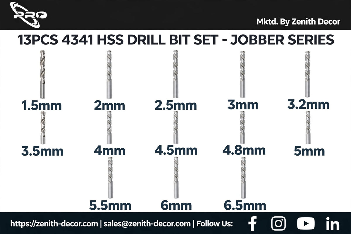 13 Pcs Set HSS Bit