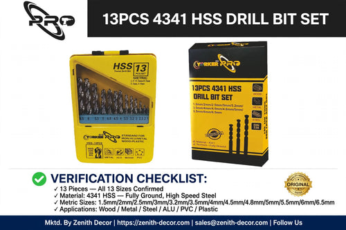 13 Pcs Set HSS Bit