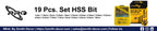 19 Pcs Set HSS Bit