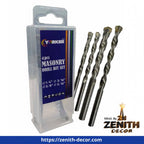 4 Pcs Masonry Drill Bit Set