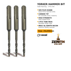 Hammer Bit Yorker Tube Packing - SDS Plus - Carbide Tip
