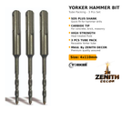 Hammer Bit Yorker Tube Packing - SDS Plus - Carbide Tip
