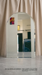 Archa Bevel-Luxe Arched Mirror | Up to 1-Inch Machine Bevel | HD Copper-Free Reflection | Custom Size