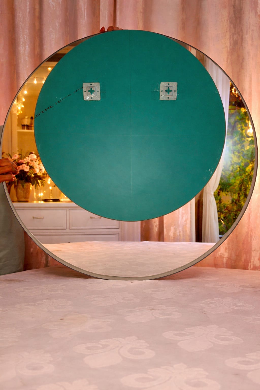 Orbita Bevel-Luxe Round Mirror | 1-Inch Precision Machine Bevel | HD Copper-Free Reflection