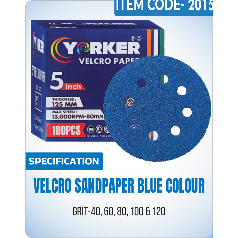 Velcro Sandpaper Blue Colour