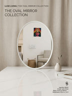 Orbita Bevel-Luxe Oval Mirror | Up to 1-Inch Machine Bevel | HD Copper-Free Reflection | Custom Size