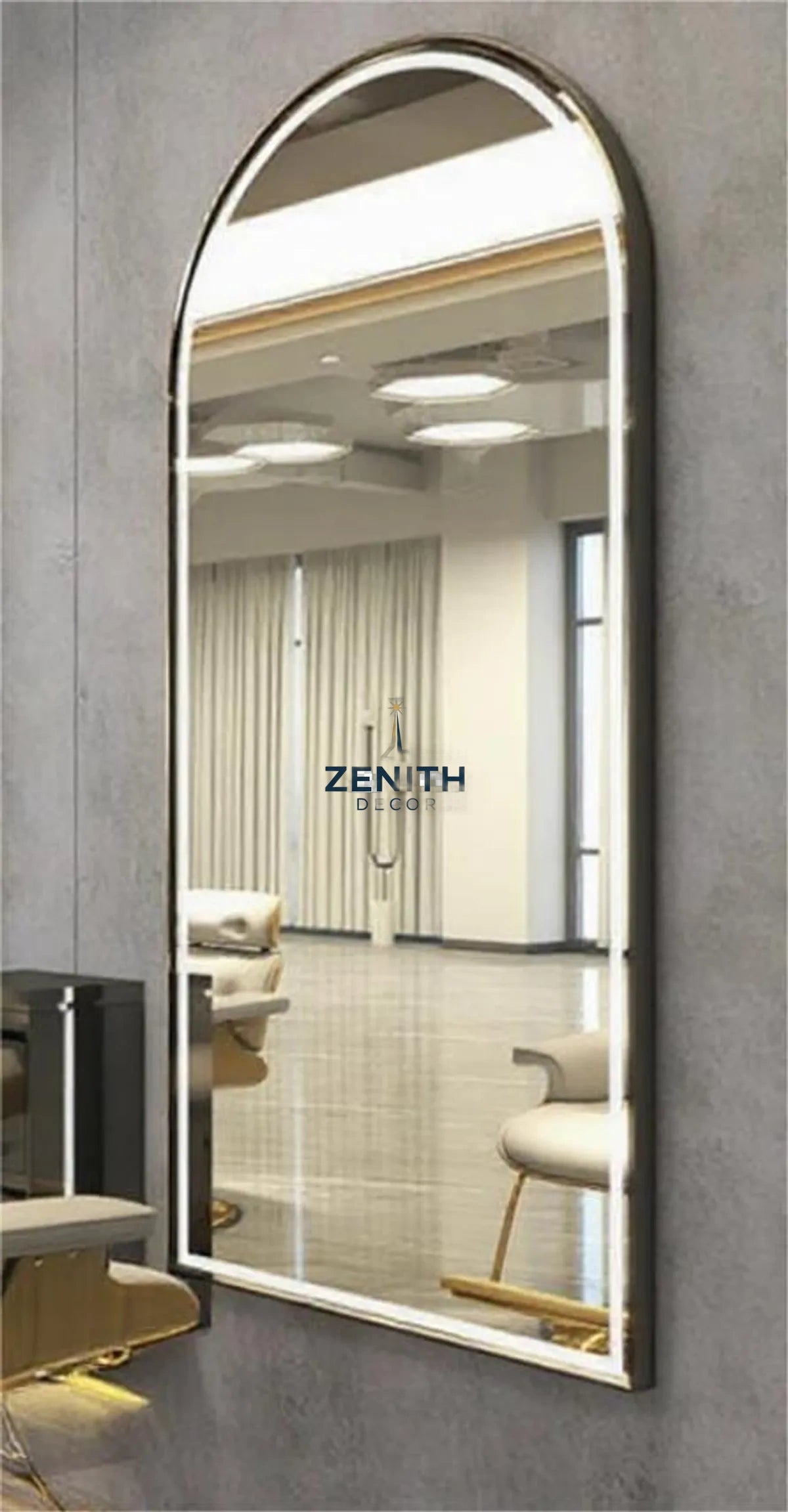 Lumen-Aethel Arched LED Mirror | Multi-Spectrum Smart Lighting | 5mm Copper-Free HD Silver Vanity