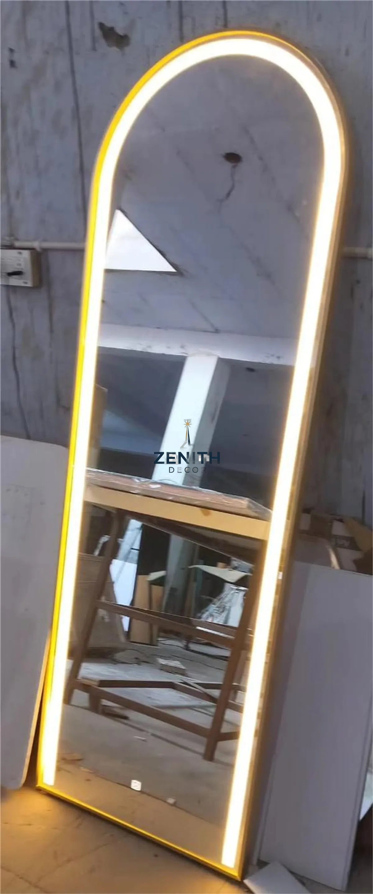 Lumen-Aethel Arched LED Mirror | Multi-Spectrum Smart Lighting | 5mm Copper-Free HD Silver Vanity