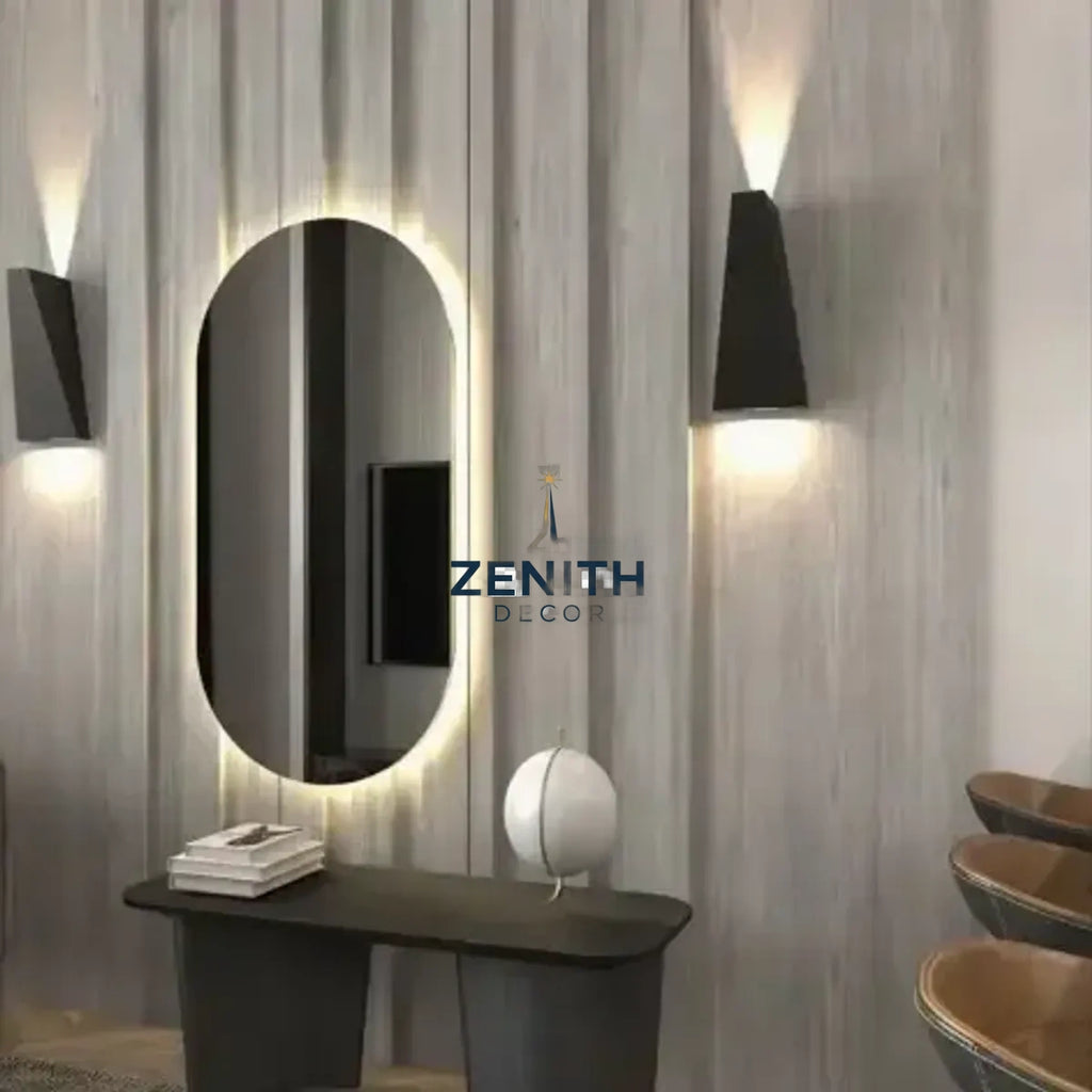 Lumen-Ovala Pill LED Mirror | Frameless Backlit Design | Tri-Spectrum Touch Sensor Vanity