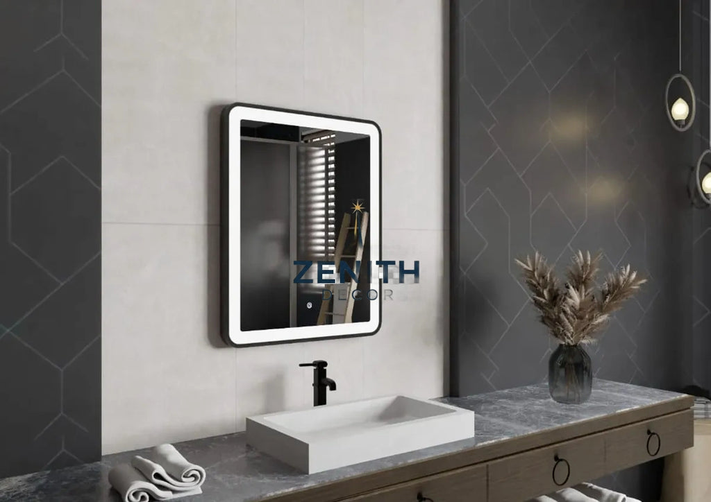 Lumen-Recta Rectangular LED Mirror | Multi-Spectrum Smart Lighting | 5mm Copper-Free HD Silver Vanity