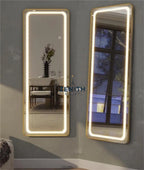 Lumen-Recta Rectangular LED Mirror | Multi-Spectrum Smart Lighting | 5mm Copper-Free HD Silver Vanity