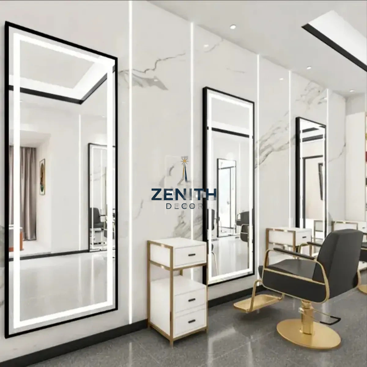 Lumen-Recta Rectangular LED Mirror | Multi-Spectrum Smart Lighting | 5mm Copper-Free HD Silver Vanity