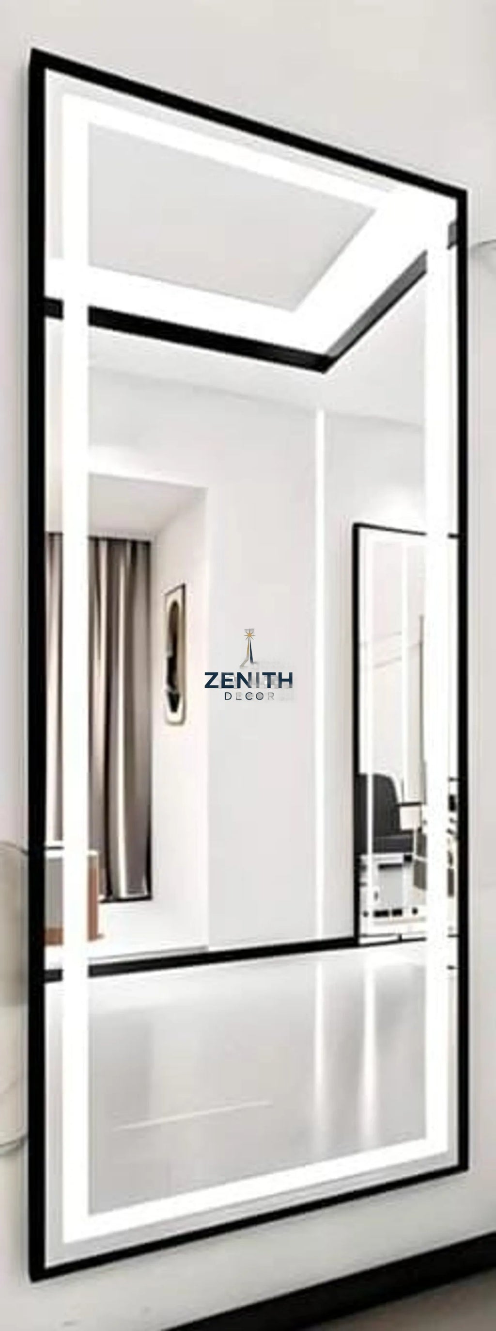 Lumen-Recta Rectangular LED Mirror | Multi-Spectrum Smart Lighting | 5mm Copper-Free HD Silver Vanity