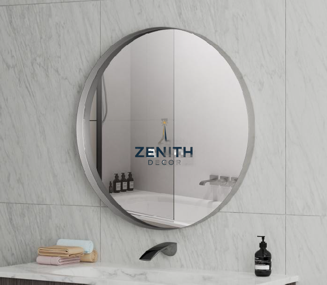 Orbita Circular Mirror | Multi-Finish Architectural Collection | 5mm Copper-Free HD Silver Mirror