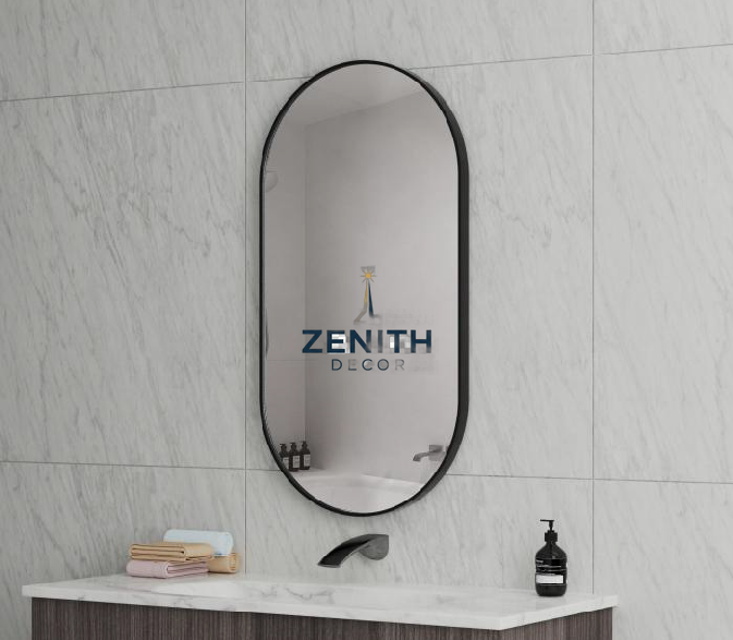 Ovala Pill & Oval Mirror | Multi-Finish Architectural Collection | 5mm Copper-Free HD Silver Mirror