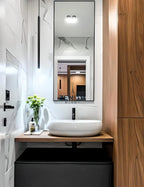 Recta Minimalist Rectangular Mirror | Multi-Finish Architectural Collection | 5mm Copper-Free HD Silver Mirror