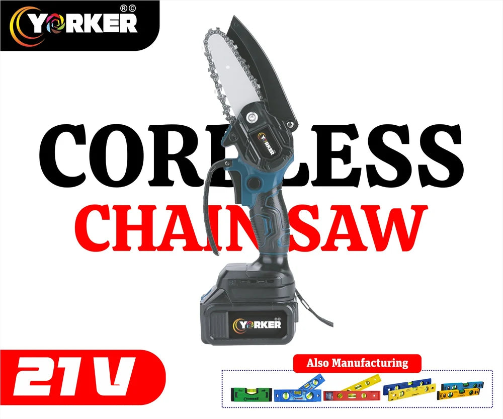 Cordless Chain Saw 10 inch 21V