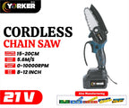 Cordless Chain Saw 10 inch 21V