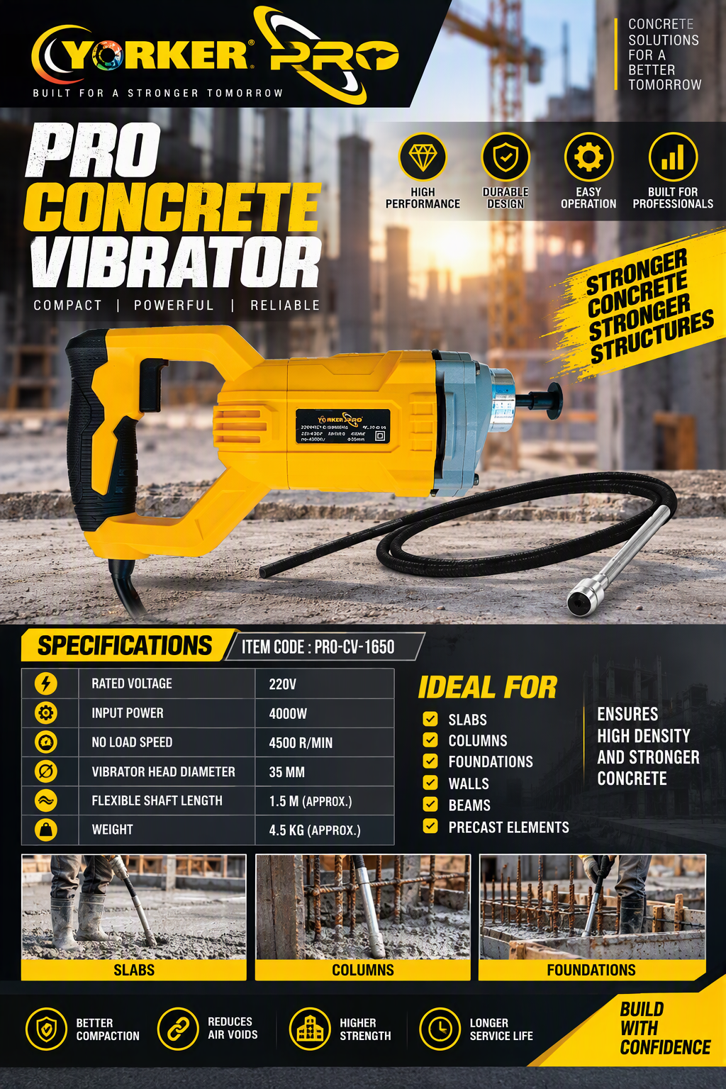 Concrete Vibrator 1650W