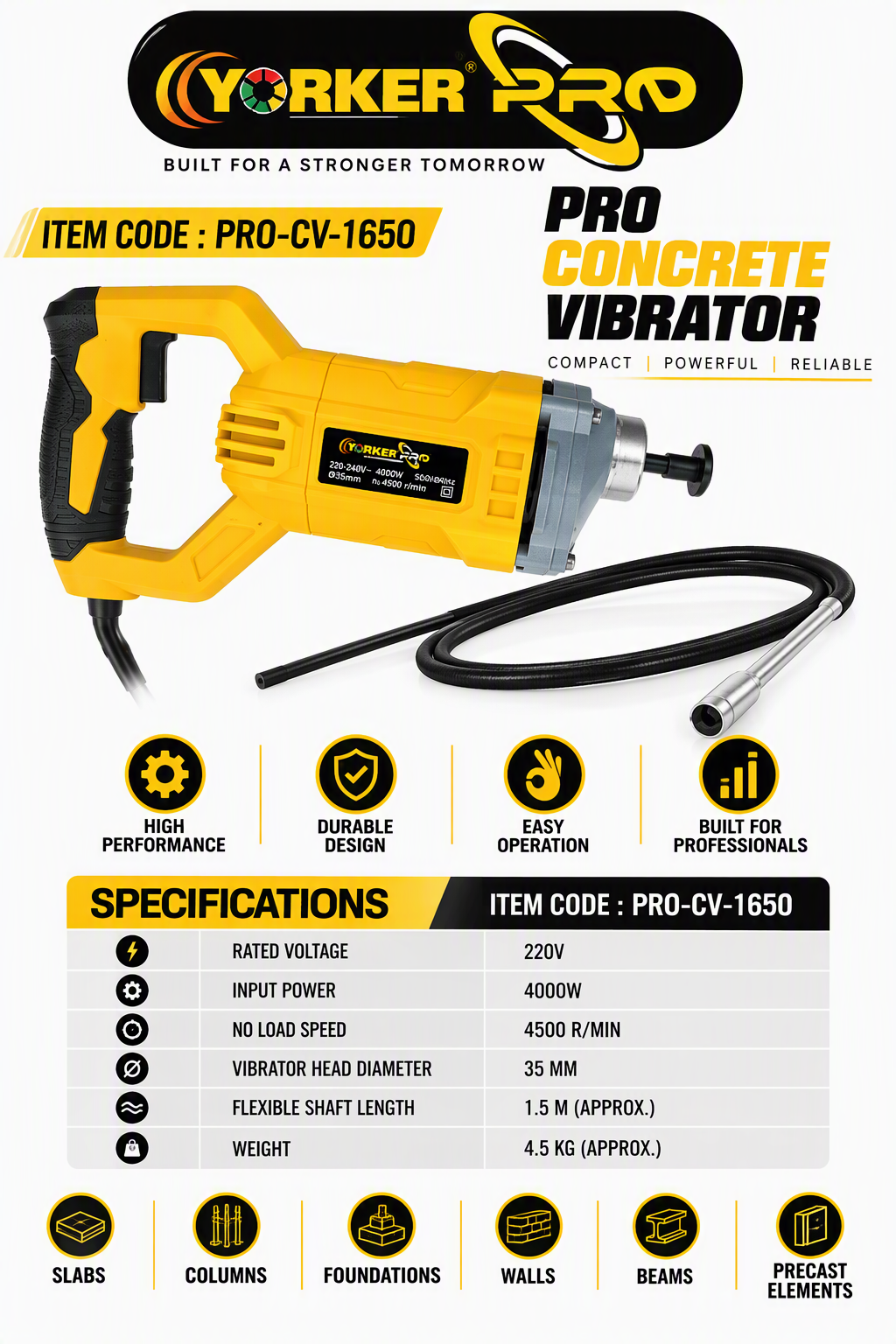 Concrete Vibrator 1650W