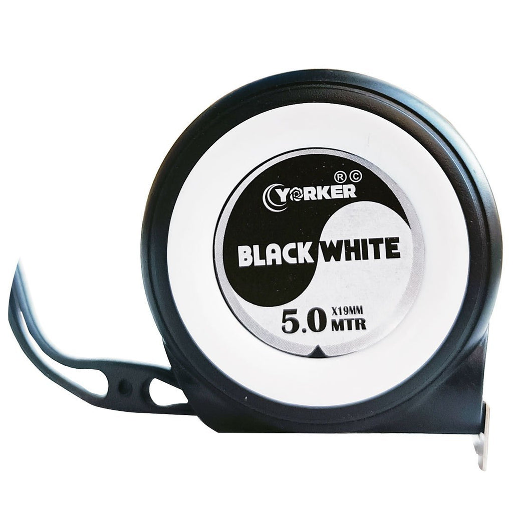 Black White Steel Measuring Tape