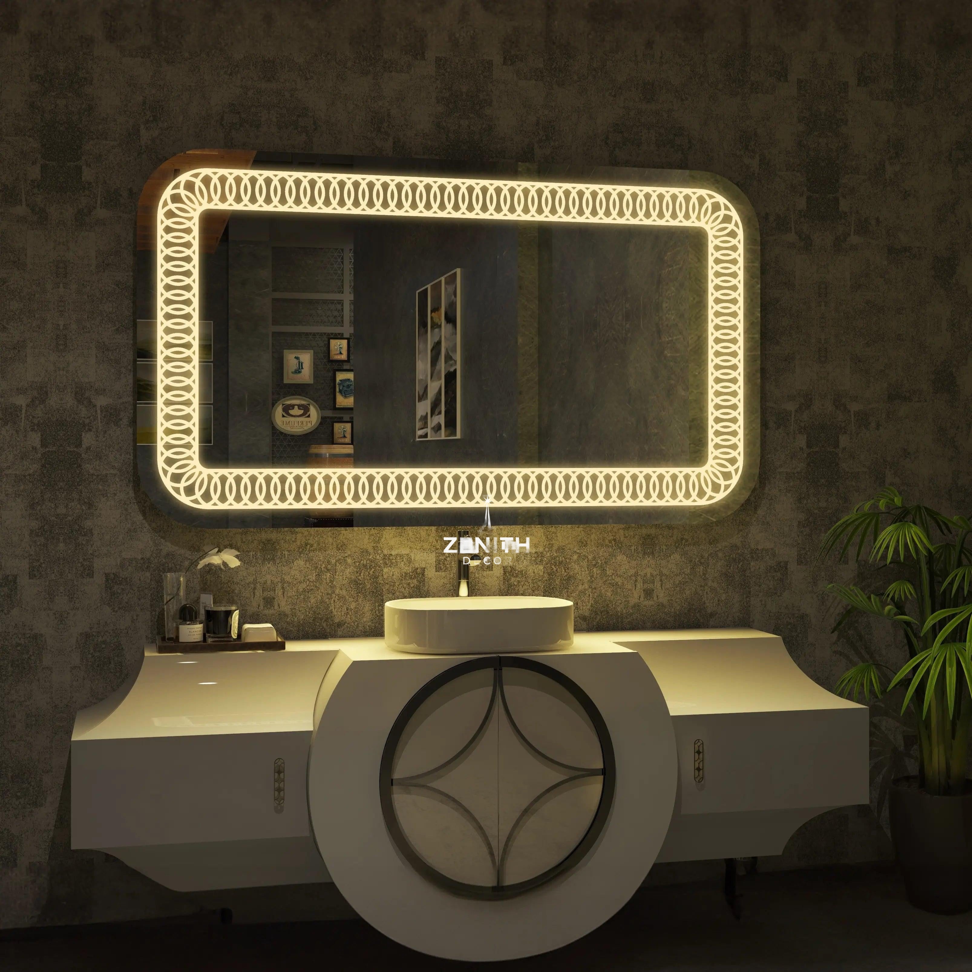 Flex-Aura Extendable Accordion Mirror | Smart LED Lighting | Precision Multi-Axis Mobility