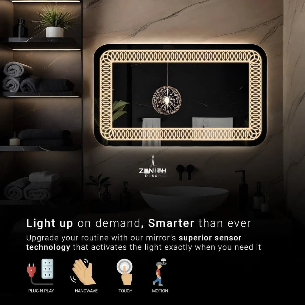 Flex-Aura Extendable Accordion Mirror | Smart LED Lighting | Precision Multi-Axis Mobility