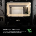 Flex-Aura Extendable Accordion Mirror | Smart LED Lighting | Precision Multi-Axis Mobility