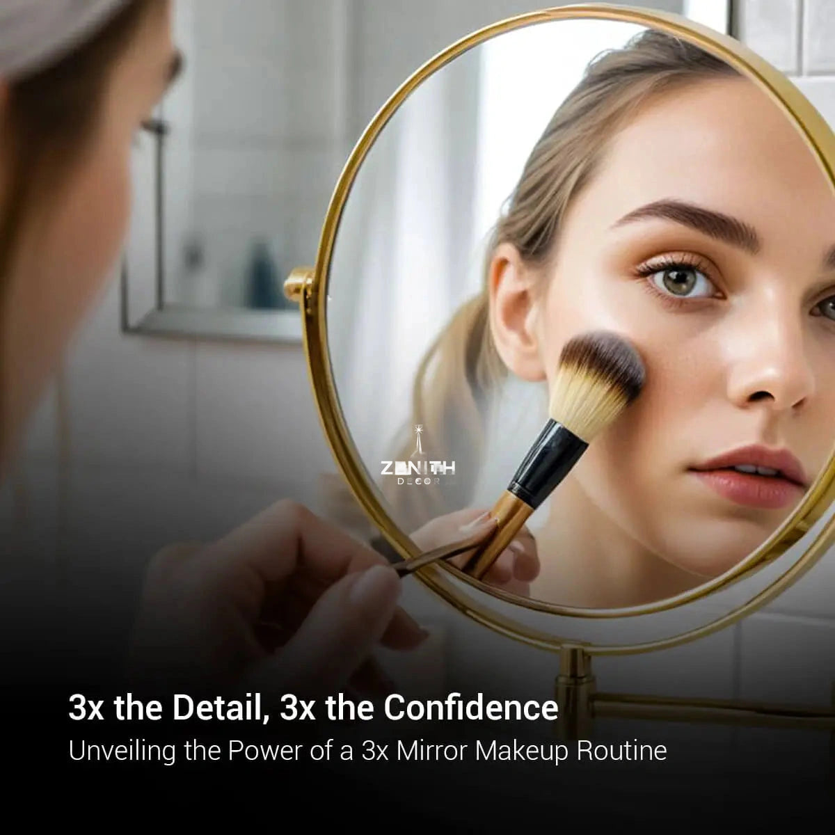 Apex Precision Extendable Mirror | Dual 3X & 5X Magnification | Shatterproof Architectural Glass