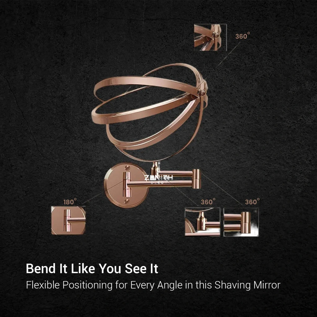 Apex Precision Extendable Mirror | Dual 3X & 5X Magnification | Shatterproof Architectural Glass