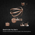 Apex Precision Extendable Mirror | Dual 3X & 5X Magnification | Shatterproof Architectural Glass