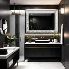 Hellenic Meander LED Mirror | Architectural Border Design | Smart Multi-Sensor Technology