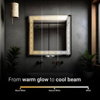 Hellenic Meander LED Mirror | Architectural Border Design | Smart Multi-Sensor Technology