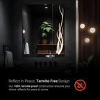 Botanica LED Designer Mirror | Biophilic Etched Pattern | Smart Multi-Tone Backlit Mirror