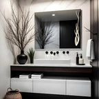 Botanica LED Designer Mirror | Biophilic Etched Pattern | Smart Multi-Tone Backlit Mirror