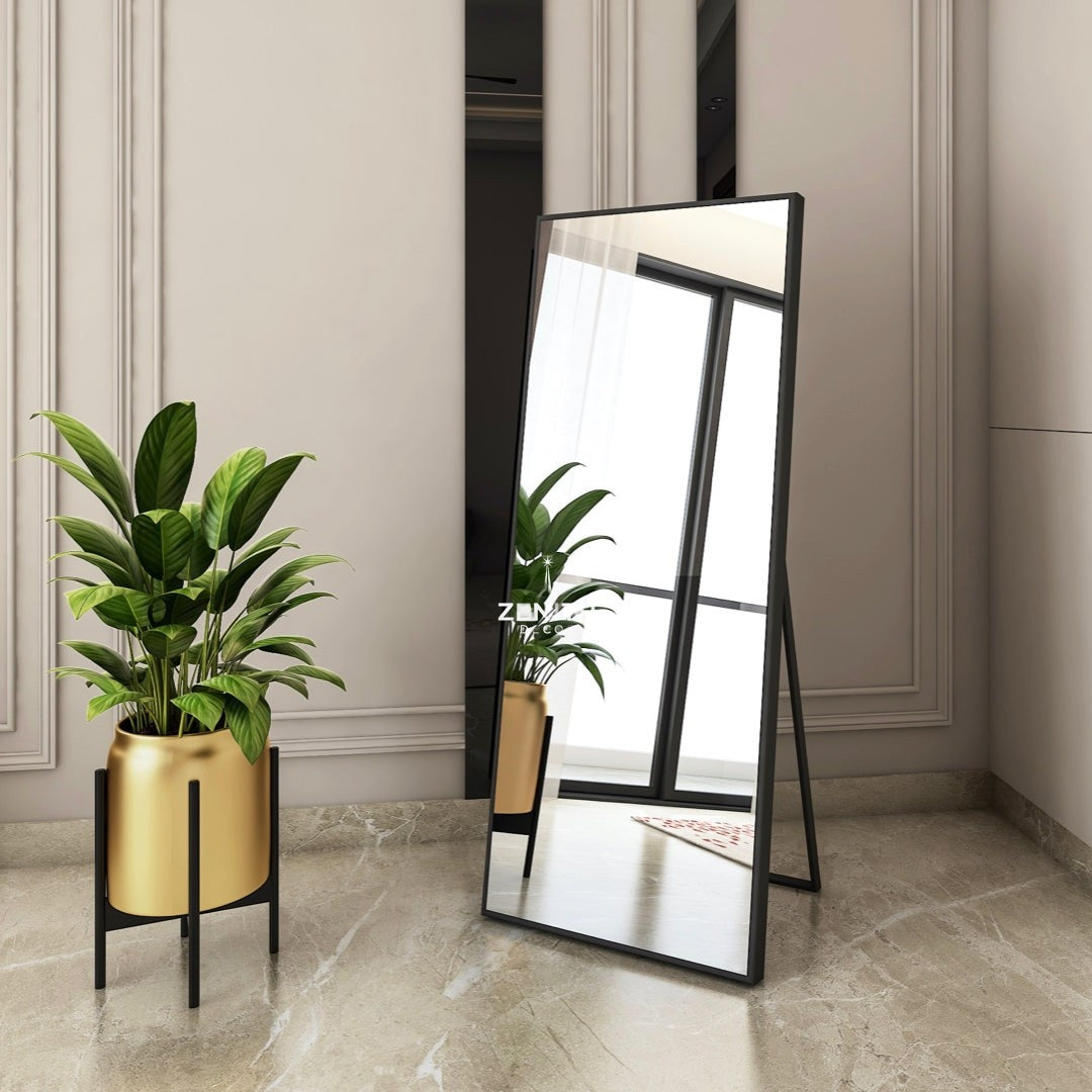Stride Slimline Full-Length Mirror | Grade 304 Stainless Steel | Architectural Standing Mirror
