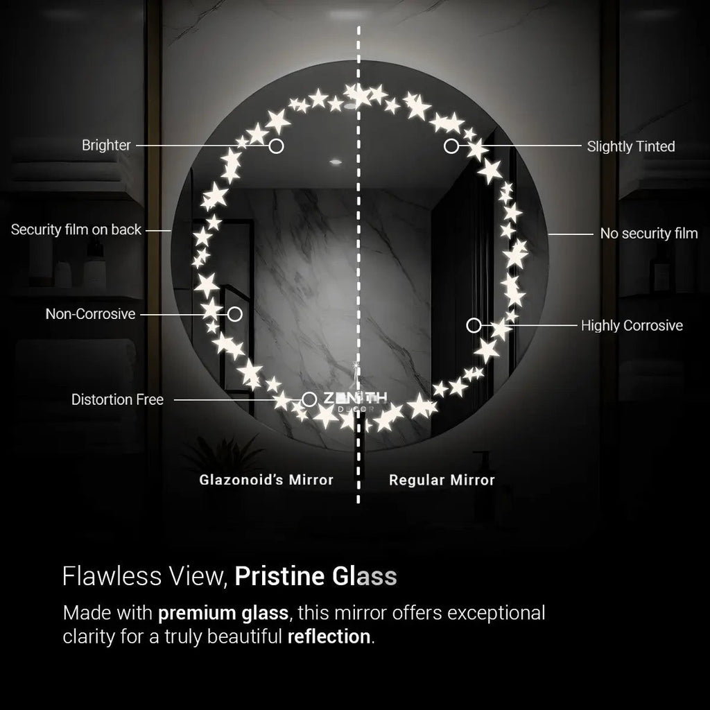 Stellaris Sparkle Kids Mirror | Animated Backlit Stars | Smart LED Lighting | 5-Year Warranty