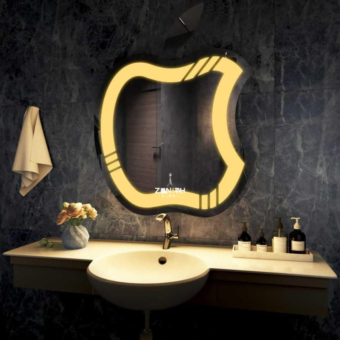 Aero-Core Illuminated Round Mirror | Architectural Halo Glow | Multi-Sensor Smart Control