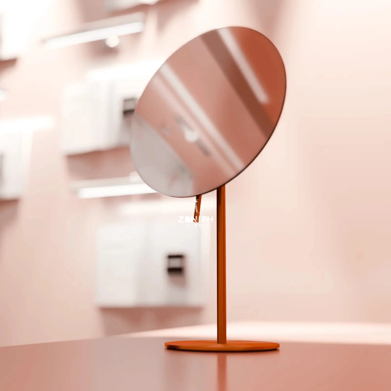 Desk-Glow Portable Mirror | CNC-Machined Stainless Steel | 3mm Ultra-Clear HD LED Vanity