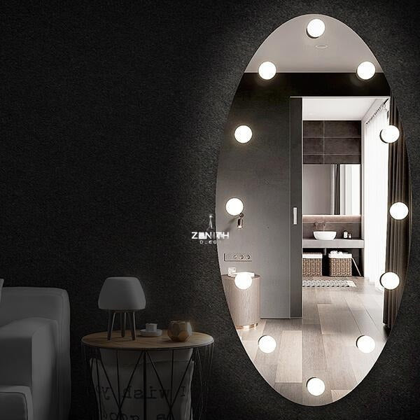Lira Elongated Capsule Mirror | Full-Length Architectural Silhouette | Smart Multi-Tone LED Illumination