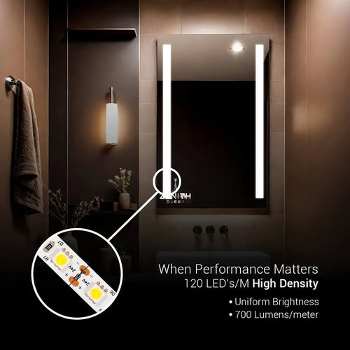 Elysian Ethereal Minimalist LED Mirror | Smart Sensor Interface | Architectural Frameless Design