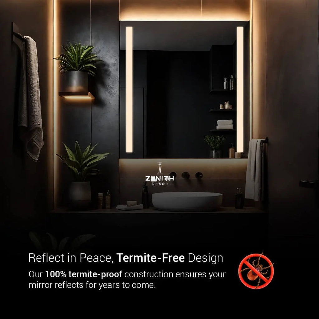 Elysian Ethereal Minimalist LED Mirror | Smart Sensor Interface | Architectural Frameless Design
