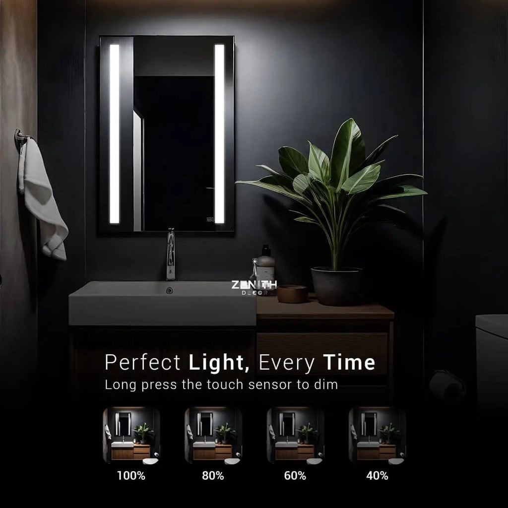 Elysian Ethereal Minimalist LED Mirror | Smart Sensor Interface | Architectural Frameless Design