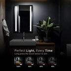 Elysian Ethereal Minimalist LED Mirror | Smart Sensor Interface | Architectural Frameless Design