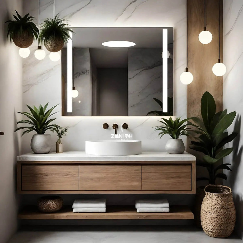 Elysian Ethereal Minimalist LED Mirror | Smart Sensor Interface | Architectural Frameless Design