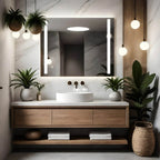 Elysian Ethereal Minimalist LED Mirror | Smart Sensor Interface | Architectural Frameless Design