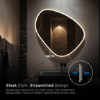 Enigma Sculptural LED Mirror | Asymmetric Backlit Silhouette | Smart Multi-Tone Ambient Lighting