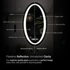Ethereal Halo Backlit Mirror | Circular Architectural Glow | Multi-Sensor Smart LED Customization