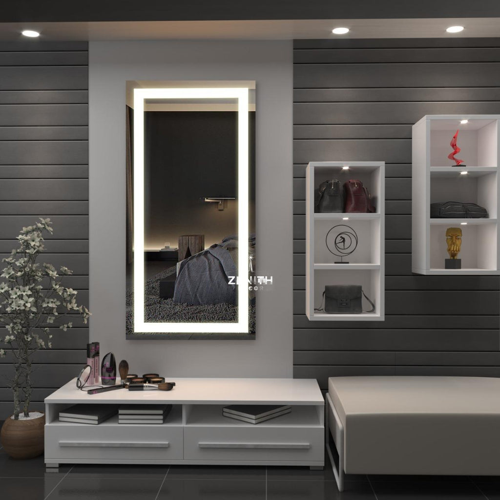 Lumina-Tall Halo LED Mirror | Full-Length Vertical Architecture | Smart Multi-Tone Backlit Design