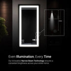 Lumina-Tall Halo LED Mirror | Full-Length Vertical Architecture | Smart Multi-Tone Backlit Design